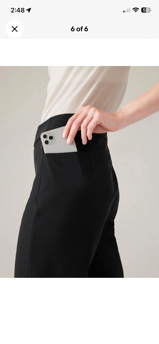 Athleta Stellar Trouser size 8 Tall Black #982872